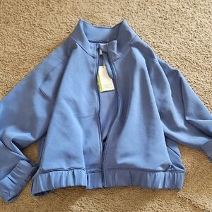Women's Full Zip Blue Jacket With Tags